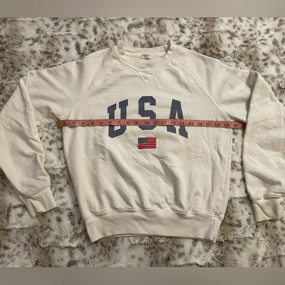 John Galt White USA 90s Y2K Embroidered Pullover Crewneck Sweatshirt - Picture 4 of 6
